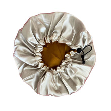 Load image into Gallery viewer, Bonnet réversible & ajustable en Satin rose et beige - POPMYCURLS BOX PARIS