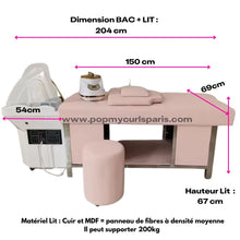 Load image into Gallery viewer, Lit de massage en cuir + Bac portatif sans raccordement - POPMYCURLS BOX PARIS
