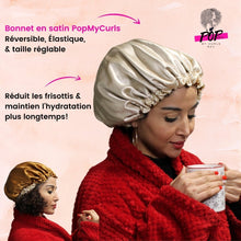 Load image into Gallery viewer, Bonnet réversible & ajustable en Satin - POPMYCURLS BOX PARIS