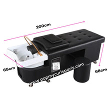 Charger l'image dans la galerie, AIKO Lit de massage en cuir + bac connecté avec raccordement à l'eau - POPMYCURLS BOX PARIS