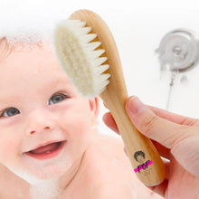 Load image into Gallery viewer, Brosse à cheveux pour Bébé en poils de chèvre. - POPMYCURLS BOX PARIS