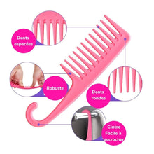 Load image into Gallery viewer, Peigne démêlant à dents larges format cintre - POPMYCURLS BOX PARIS