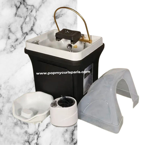 Bac head spa portatif sans raccordement 60L (complet) noir - POPMYCURLS BOX PARIS